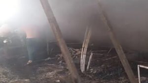 सलकनपुर के प्रसिद्ध मां विजयासन देवी धाम के पास अग्निकांड हुआ