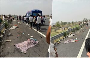 दिल्ली-मुंबई एक्सप्रेसवे पर बडा सड़क हादसा; 6 सफाई कर्मियों की मौत, 5 लोग घायल