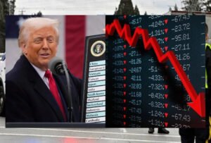 अमेरिकी बाजार में फिर 4 अप्रैल 2025 को देर रात फिर बड़ी गिरावट आई