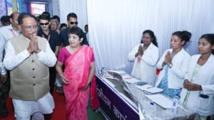 मुख्यमंत्री विष्णु देव साय ने सिकलसेल और थैलेसीमिया जागरूकता एवं एचएलए मैचिंग शिविर का किया शुभारंभ