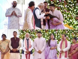 पीएम नरेंद्र मोदी ने विजय सिन्हा के बेटे और होने वाली बहू को दिया आशीर्वाद
