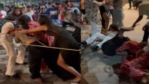 इंदौर में मॉल के बाहर लड़कियों की फाइट, गाली-गलौज में लड़कों से निकलीं 2 कदम आगे