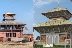 इंदौर : तिल्लौर खुर्द में नेपाल के पशुपतिनाथ मंदिर की वास्तुशैली में  भव्य मंदिर का निर्माण हो रहा