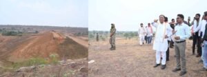 मुख्यमंत्री साय ने निर्माणाधीन सिद्धबाबा जलाशय का किया  निरीक्षण