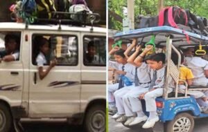 स्कूल के छात्र-छात्राओं का परिवहन करने वाले वाहनों को ओवरलोडिंग न करने की चेतावनी