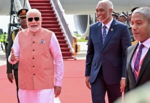 PM मोदी का मालदीव में भव्य स्वागत, राष्ट्रपति मुइज्जू ने एयरपोर्ट पर किया स्वागत