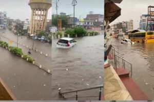 बारिश से बेहाल राजस्थान: सड़कों पर नाव, 11 जिलों में स्कूल बंद