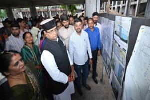 मंत्री सारंग ने किया निर्माणाधीन गोविंदपुरा शासकीय सांदीपनि विद्यालय का निरीक्षण