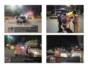 ● गुंडे, बदमाशों एवं असमाजिक तत्वों के विरुद्ध इंदौर पुलिस कमिश्नरेट की प्रभावी कार्यवाही लगातार जारी, शराब पीकर वाहन चलाने वाले 140 लापरवाह वाहन चालकों के विरुद्ध की गई 185 मोटर व्हीकल एक्ट की कार्यवाही।