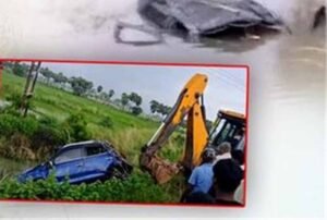 नालंदा में दर्दनाक हादसा: बैरिकेडिंग तोड़ कार 20 फीट गड्ढे में गिरी, 3 दोस्तों की मौत