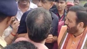 नग्गल में जलभराव का जायजा लेने पहुंचे CM सैनी, किसानों और पुलिस के बीच टकराव
