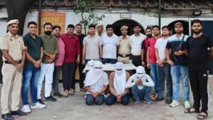 काला जठेड़ी गिरोह पर बड़ी कार्रवाई: हथियार सप्लायर समेत 6 बदमाश दबोचे, 6 पिस्टल-13 कारतूस जब्त