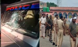 वारंटी की गिरफ्तारी के दौरान पुलिस टीम पर पथराव, 5 जवान घायल और वाहन भी क्षतिग्रस्त