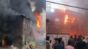 पटना सिटी के बजरंगपुरी में भीषण अग्निकांड, कबाड़ दुकान और उत्सव हॉल जलकर खाक, लाखों की संपत्ति स्वाहा