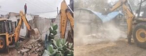 कोटा में हिस्ट्रीशीटर से खाली कराई वन भूमि, 22 बीघा जमीन पर बने अवैध निर्माण ध्वस्त