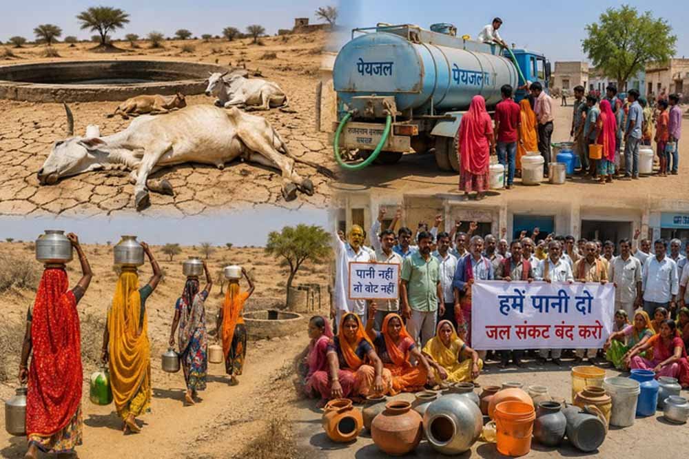 राजस्थान में भीषण जल संकट: 205 शहर-कस्बे प्रभावित, जयपुर-अजमेर में पानी की किल्लत