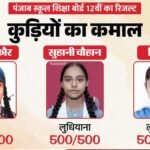 पंजाब बोर्ड 12वीं रिजल्ट जारी: मानसा और लुधियाना की बेटियों ने किया टॉप, तीनों टॉपर्स को 100% अंक