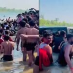 रील बनाने का जुनून पड़ा भारी, लड़कों ने नदी में उतारी थार; VIDEO वायरल होते ही हड़कंप
