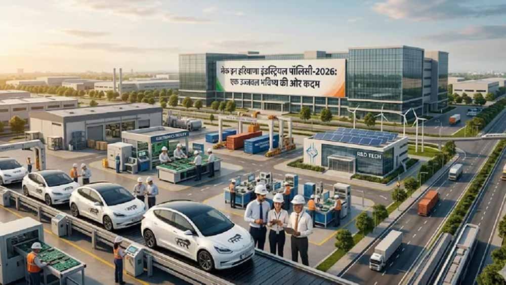 हरियाणा में नई औद्योगिक नीति-2026 लागू, राज्य बनेगा बड़ा मैन्युफैक्चरिंग हब