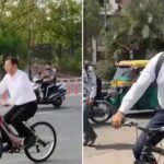 जयपुर में साइकिल से हाईकोर्ट पहुंचे जस्टिस समीर जैन, ईंधन बचत की मुहिम को मिला समर्थन