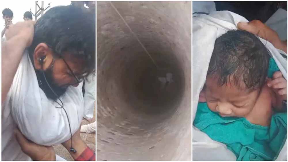 तिजारा में 60 फीट गहरे कुएं में फेंकी गई नवजात, चमत्कारिक रूप से बच्ची सुरक्षित बची