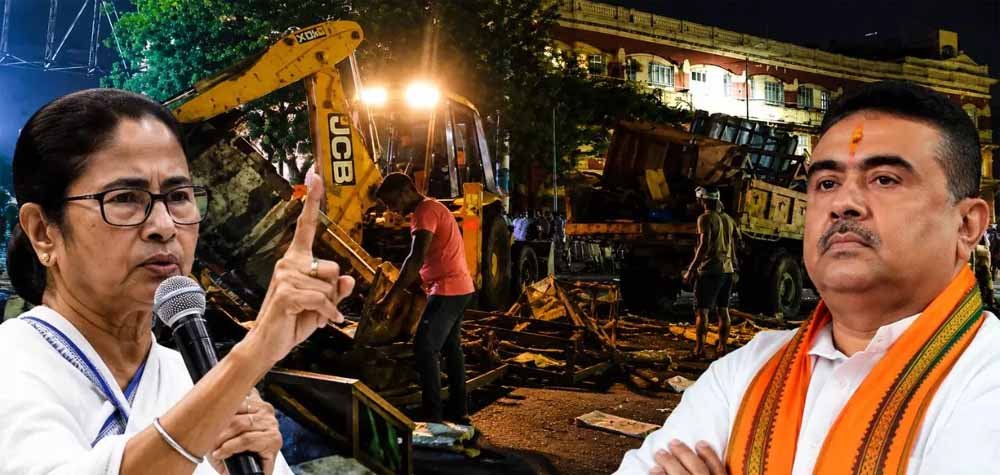 पश्चिम बंगाल में अतिक्रमण के खिलाफ सख्त अभियान, हावड़ा में आधी रात चला बुलडोजर
