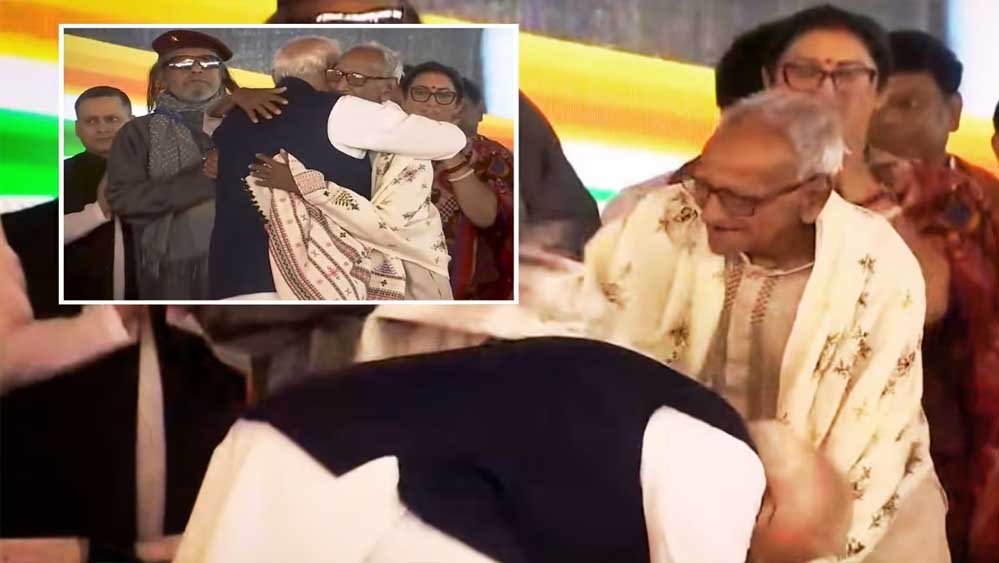 शुभेंदु की शपथ से पहले PM मोदी ने माखनलाल सरकार से लिया आशीर्वाद, बंगाल को अनोखा सलाम