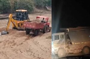 महानदी में अवैध खनन पर बड़ा प्रहार: नाकेबंदी के दौरान 14 ओवरलोड हाइवा जब्त