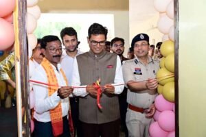 वित्त मंत्री  ओपी चौधरी ने पुलिस लाइन उर्दना में अत्याधुनिक पुलिस जिम का किया लोकार्पण