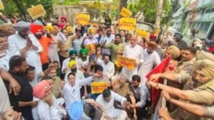 ED कार्रवाई के विरोध में AAP का बड़ा प्रदर्शन, भाजपा महासचिव के घर पहुंचे मंत्री और विधायक