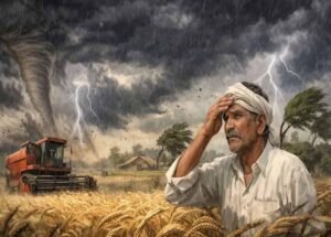 पश्चिमी विक्षोभ का असर: पंजाब में आंधी-ओलावृष्टि से मंडियों में रखा गेहूं भीगा