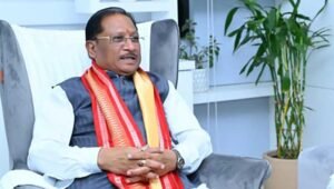 मुख्यमंत्री  विष्णुदेव साय से केंद्रीय कोयला एवं खान राज्य मंत्री  सतीश चंद्र दुबे ने की सौजन्य मुलाकात
