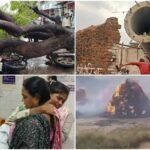 शिवपुरी में आंधी का कहर: प्ले ग्राउंड की बाउंड्री गिरी, 5 दबे, छत से गिरीं महिला व युवती