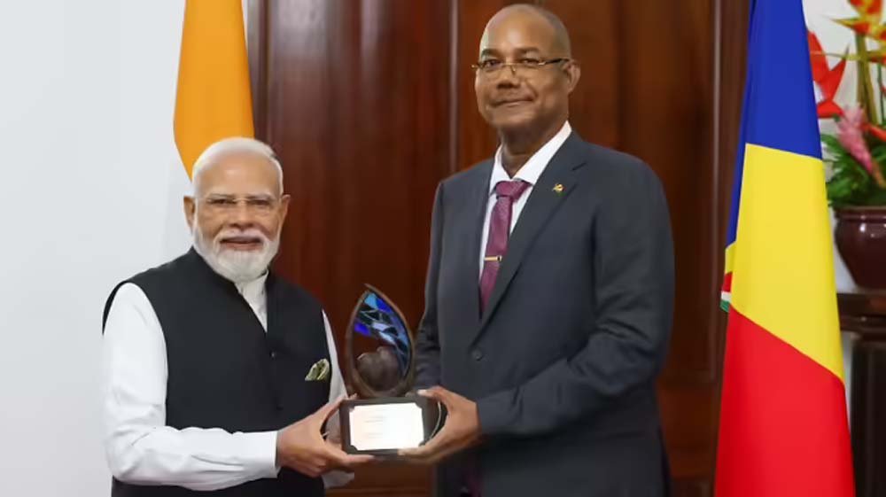 सेशेल्स में पीएम मोदी को मिला सर्वोच्च सम्मान: ‘गार्डियन ऑफ द ब्लू होराइजन’