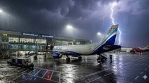कोलकाता एयरपोर्ट पर इंडिगो विमान पर गिरी बिजली, 141 यात्रियों को सुरक्षित उतारा गया