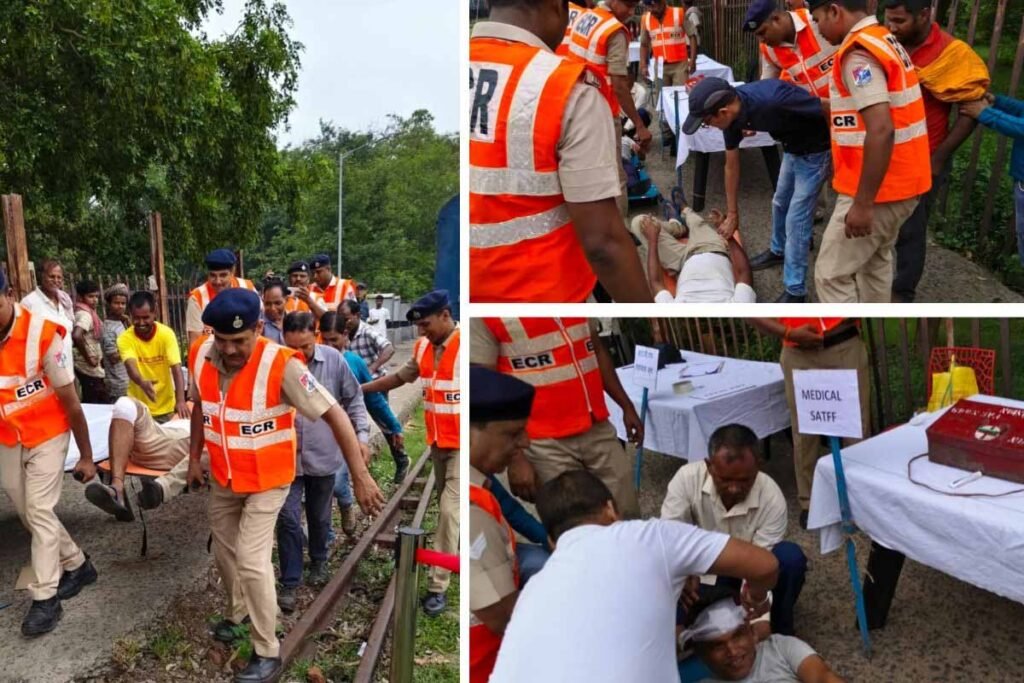 रेल दुर्घटनाओं से निपटने के लिए धनबाद मंडल में मॉक ड्रिल, राहत-बचाव की तैयारियों का परीक्षण