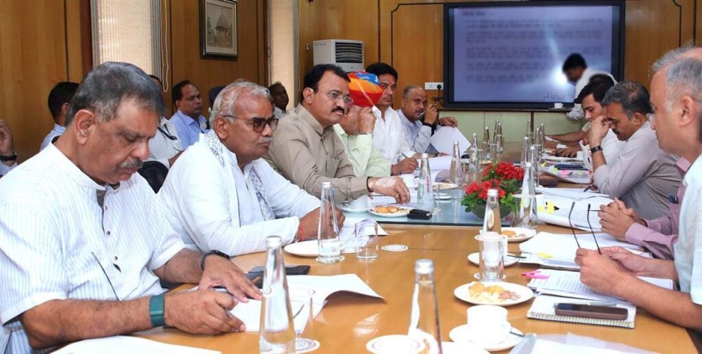 भजनलाल सरकार की बैठक में विकास योजनाओं के लिए भूमि आवंटन पर मंथन