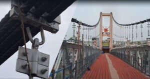 ओंकारेश्वर-ममलेश्वर झूला पुल की तार टूटी, सुरक्षा के मद्देनजर आवाजाही बंद