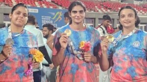 हरियाणा की बेटियों ने नेशनल एथलेटिक्स में डिस्कस थ्रो पर किया कब्जा