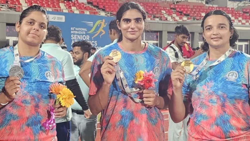 हरियाणा की बेटियों ने नेशनल एथलेटिक्स में डिस्कस थ्रो पर किया कब्जा