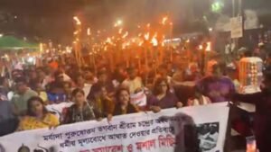 ढाका में हिंदुओं का विशाल प्रदर्शन, राम मूर्ति निर्माण रुकने पर भड़का विरोध