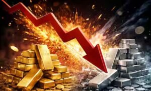 Gold-Silver Crash: अमेरिका के एक फैसले से धड़ाम हुए दाम, चांदी ₹16,500 टूटी; सोना भी फिसला