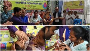 रांची में पल्स पोलियो अभियान शुरू, महापौर ने बच्चों को पिलाई दो बूंद जिंदगी की
