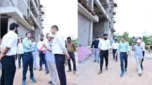 निर्माणाधीन जगदेव राम उरांव कल्याण आश्रम चिकित्सालय का प्रभारी सचिव श्री अंकित आनंद ने किया निरीक्षण