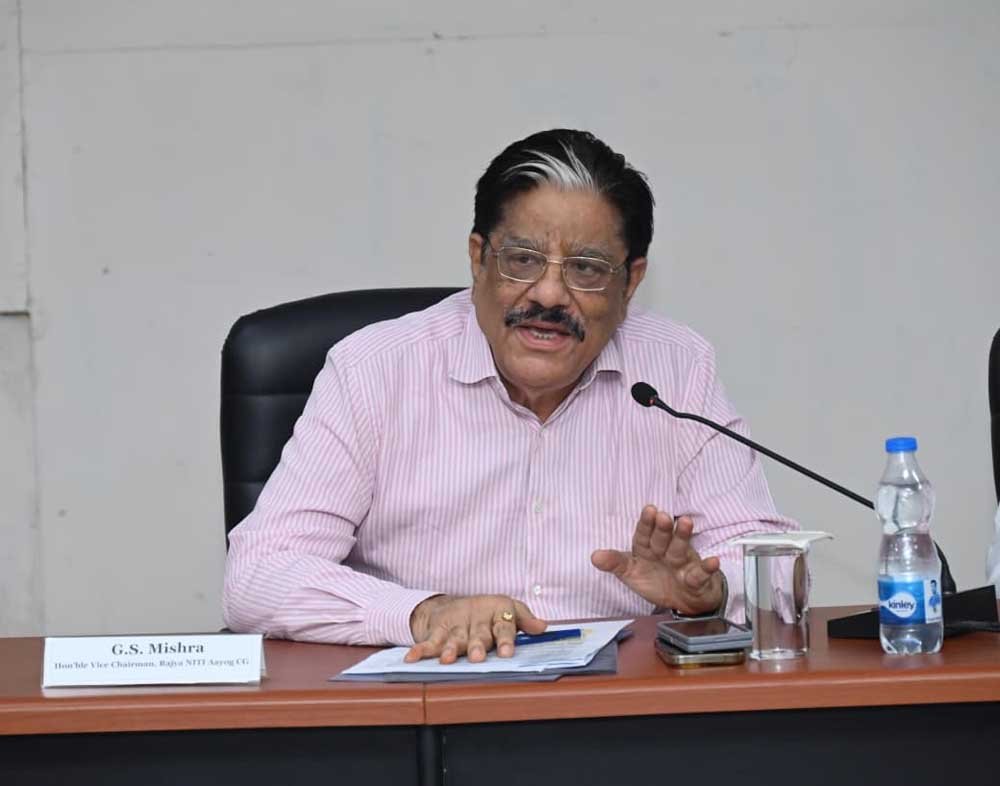 छत्तीसगढ़ को 2047 तक विकसित राज्यों की अग्रिम पंक्ति में लाना हमारा लक्ष्य : राज्य नीति आयोग के उपाध्यक्ष  गणेश शंकर मिश्रा