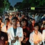 रायपुर में डॉक्टरों का कैंडल मार्च, स्टाइपेंड बढ़ाने और आउटसोर्सिंग के विरोध में प्रदर्शन