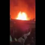 लखनऊ में आईआईएम रोड किनारे भीषण आग, सात दुकानें जलकर राख, लाखों का नुकसान
