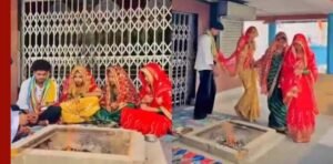 अमरोहा में तीन बहनों ने एक ही युवक से रचाई शादी, वीडियो वायरल होने से मचा बवाल