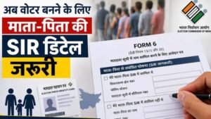 नए वोटर के लिए बदला नियम, अब फॉर्म-6 में देनी होगी माता-पिता की SIR जानकारी