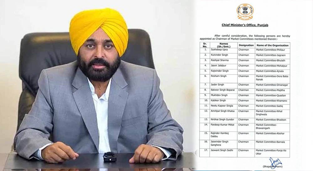 पंजाब में 17 मार्केट कमेटियों को मिले नए चेयरमैन, 2027 चुनाव से पहले AAP का बड़ा संगठनात्मक दांव